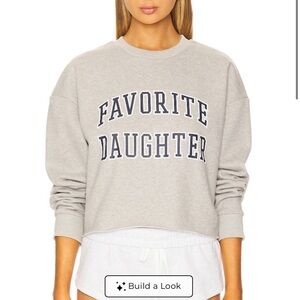 Favorite daughter raw hem cropped sweatshirt